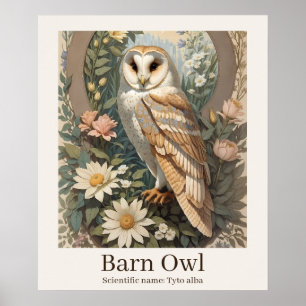 Poster Barn Owl Nom scientifique Faune