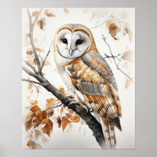 Poster Barn Owl Oisd Art Imprimer l'affiche