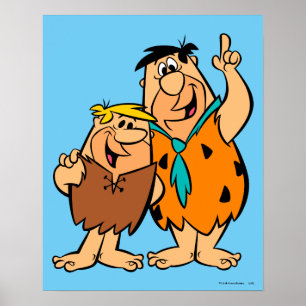Poster Barney Rubble et Fred Flintstone