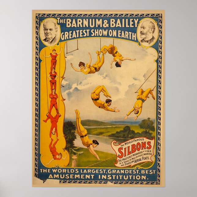Poster Barnum & Bailey Circus - Circa 1900 (Devant)