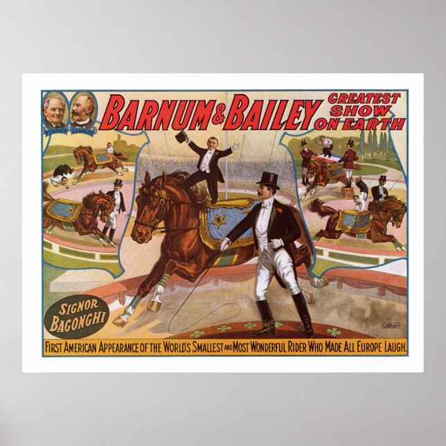 Poster Barnum & Bailey Plus Petite Annonce Rider (Devant)