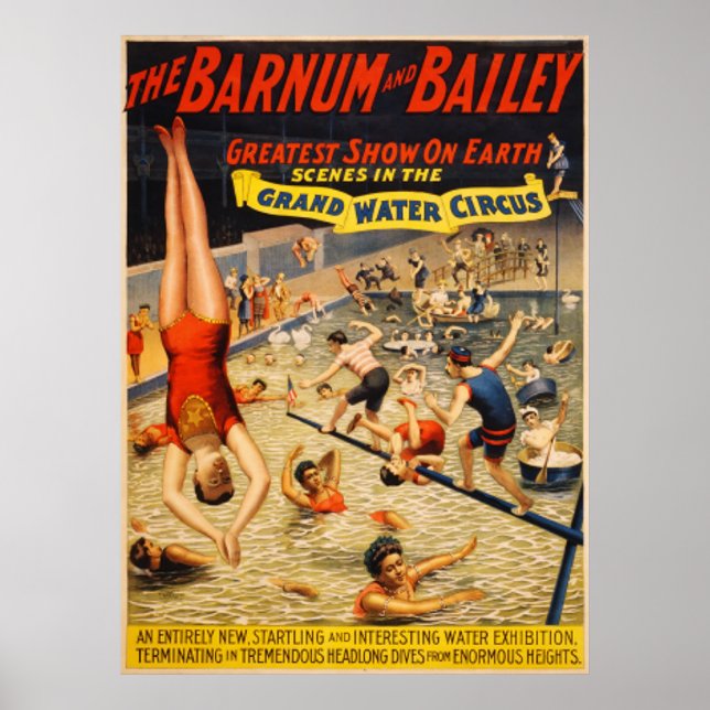 Poster Barnum et Bailey Grand Water Circus 1895 (Devant)