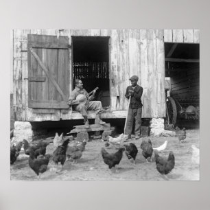 Poster Barnyard Banjo Player, 1927. Photo vintage