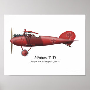 Poster Baron rouge Manfred von Richthofen Allemand Flying