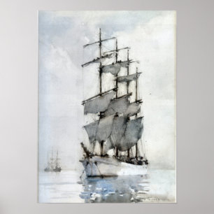 Poster Barque à quatre mâts