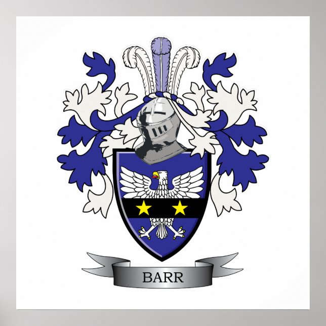 Poster Barr Family Crest Armoiries (Devant)