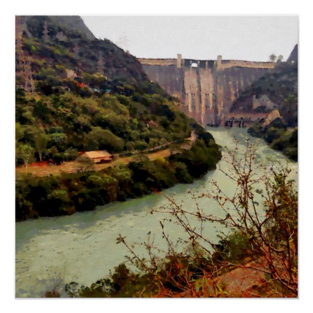 Poster Barrage de Bhakra Nangal (Devant)