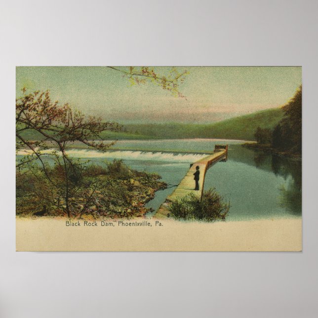 Poster Barrage de Black Rock Schuylkill River Phoenixvill (Devant)