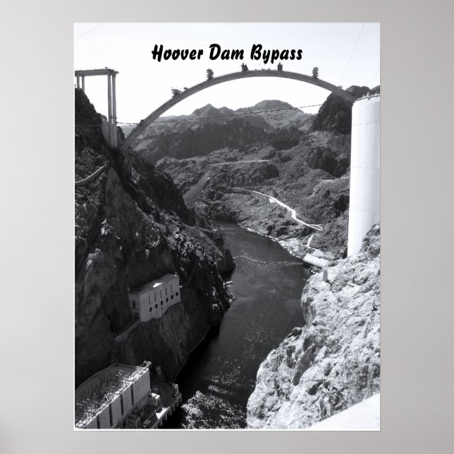 Poster barrage de hoover, dérivation du barrage Hoover (Devant)