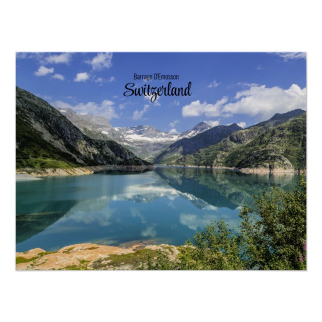 Poster Barrage D'Emosson, Suisse (Devant)