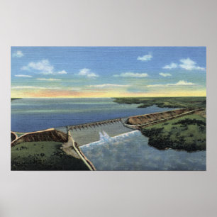Poster Barrage John Martin (Caddoa) sur la rivière Arkans