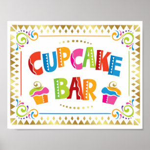 Poster BARRE CUPCAKE Fiesta Party Signal