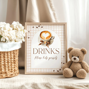 Poster Barre de Baby Shower sur le thème des grains de ca