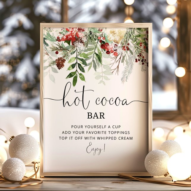 Poster Barre de cacao chaud à feuillage persistant (Créateur téléchargé)