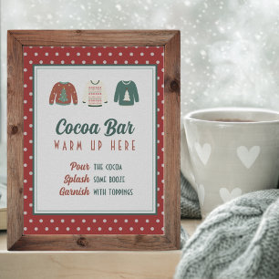 Poster Barre de cacao chaud modifiable Signale Douceur mo