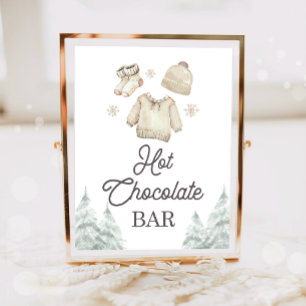 Poster Barre de Chocolat Chaud Baby Il Fait Froid Dehors