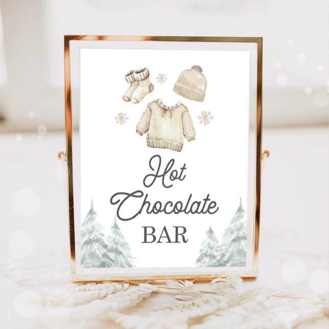 Poster Barre de Chocolat Chaud Baby Il Fait Froid Dehors (Créateur téléchargé)