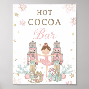 Poster Barre de chocolat chaud rose Casse-Noisette Hiver