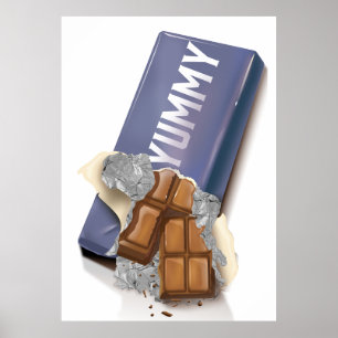 Poster Barre de chocolat délicieux