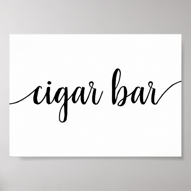 Poster Barre de cigares simple | Script noir Tout événeme (Devant)