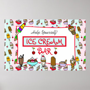 Poster Barre de crème glacée Whimsical