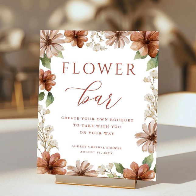 Poster Barre de fleurs de terre cuite (Créateur téléchargé)