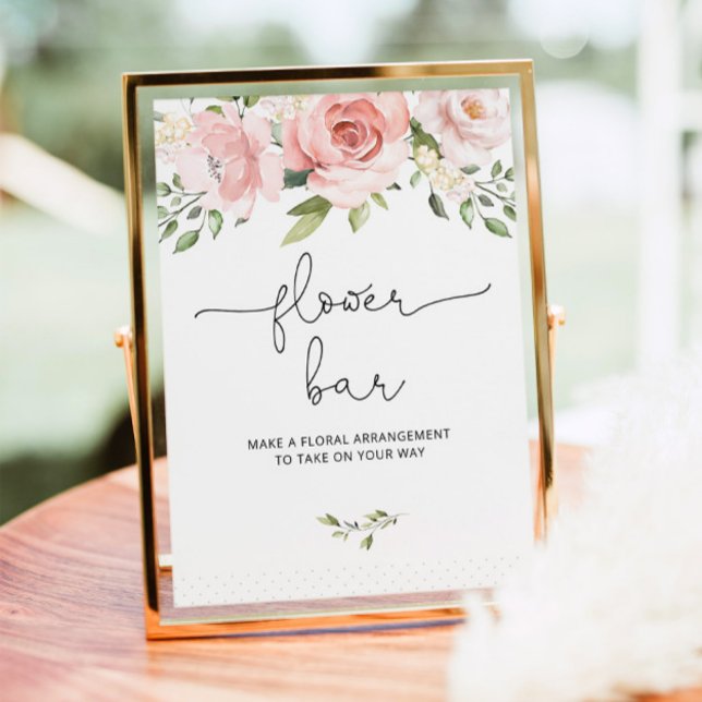 Poster Barre florale rose pâle (Créateur téléchargé)