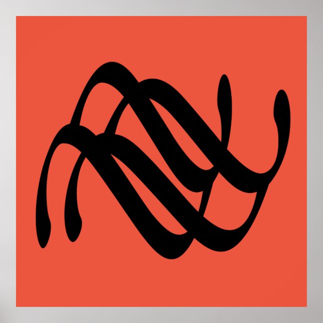 Poster Barre géométrique abstraite (Devant)
