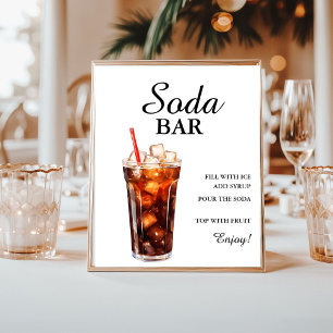 Poster Barre minimaliste moderne soda Été Anniversaire