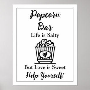 Poster Barre Popcorn   Connexion Mariage