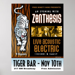 Poster Barre VIVANTE 2009 de tigre de THÈSE de ZEN @
