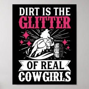 Poster Barrel Racer Dirt Est La Parties scintillant De Vé