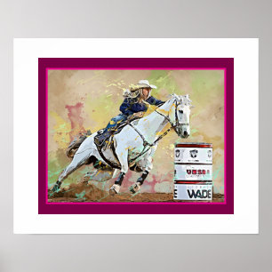 Poster Barrel Racer Miss Rodeo Pageant