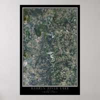 Barren River Lake Kentucky Carte de l'affiche sate