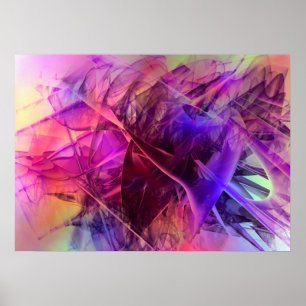Poster Barres de verre brillant Spiky Design abstrait
