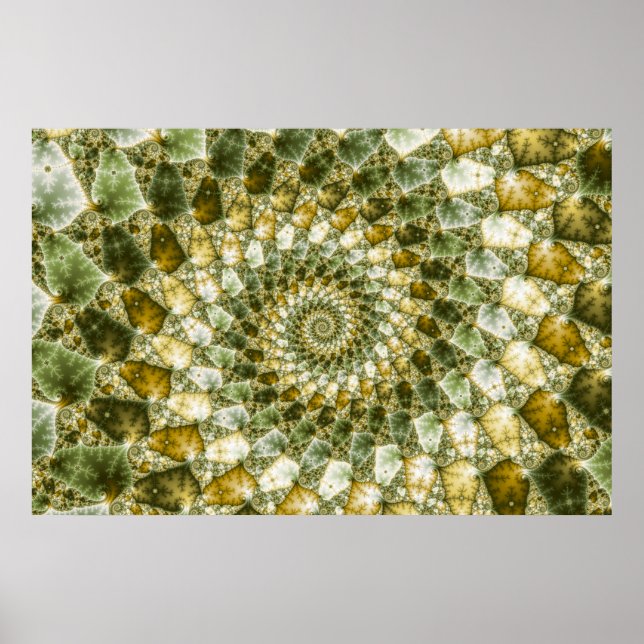 Poster Barres marbrées - Mandelbrot Art (Devant)