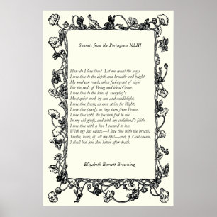 Poster Barrett Browning - Sonnets du Portugais 43