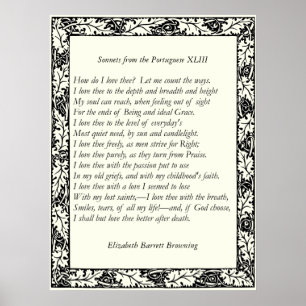 Poster Barrett Browning - Sonnets du Portugais 43
