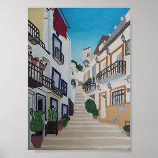 Poster Barrio de Santa Cruz en Alicante