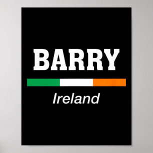 Poster Barry nom de famille irlandais Saint-Patrick Irlan