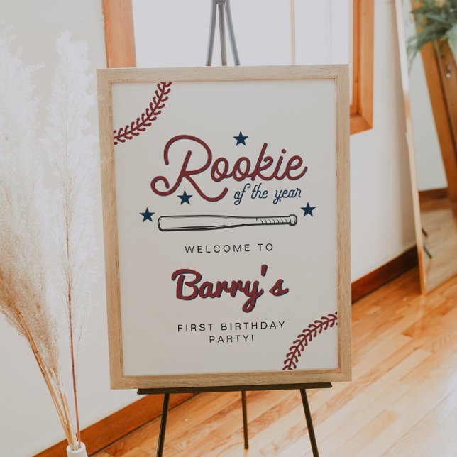 Poster BARRY Rookie de l'année Baseball Anniversaire Bien (Créateur téléchargé)