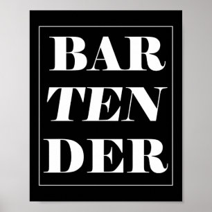 Poster Bartender Funny Bartender Mixologue