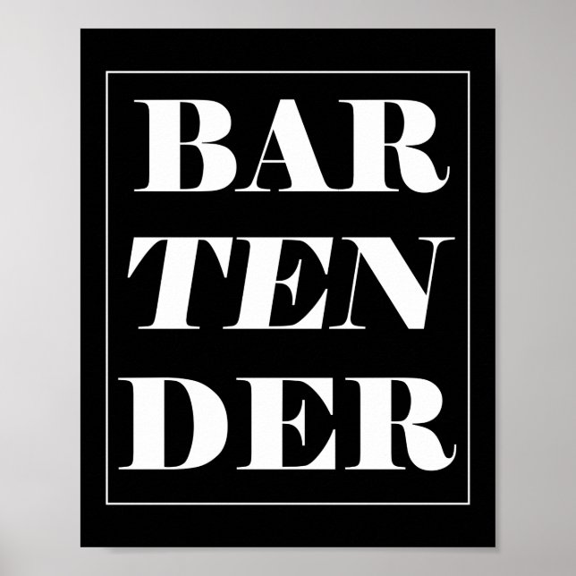 Poster Bartender Funny Bartender Mixologue (Devant)