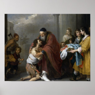 Poster Bartolome Esteban Murillo-Retour du prodigue