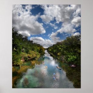 Poster Barton Creek Kayaks - Austin Texas