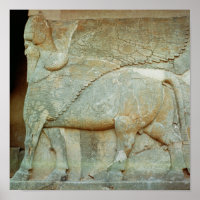 Bas-relief d'un taureau anthropomorphe