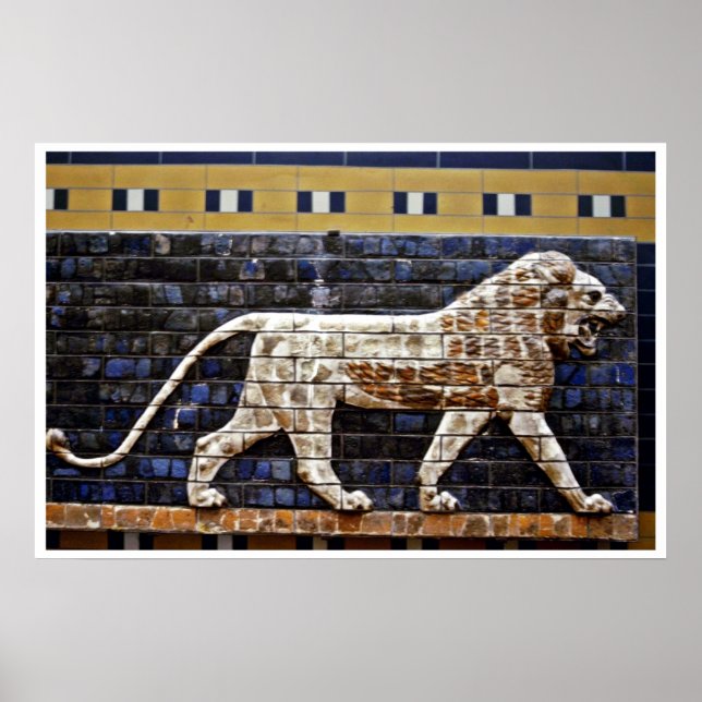 Poster Bas Relief, Porte Lion De L'Ishtar - Istanbul (Devant)