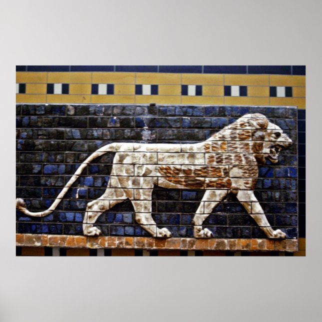 Poster Bas Relief, Porte Lion De L'Ishtar - Istanbul (Devant)