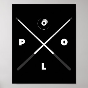 Poster Basbo Mens Uni-kids Clic Fit Black Billard Pool