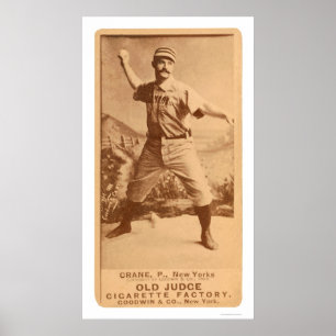 Poster Base-ball 1887 de grue de boulet de canon